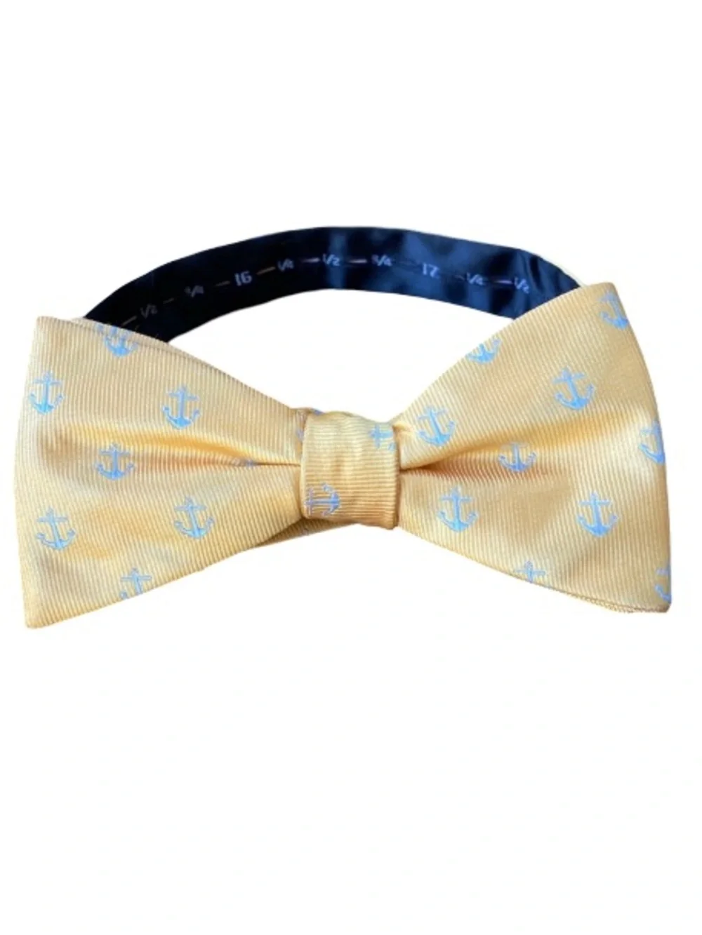 Stafford Nautical Anchor Pre-tied Yellow Bow Tie Neck Tie